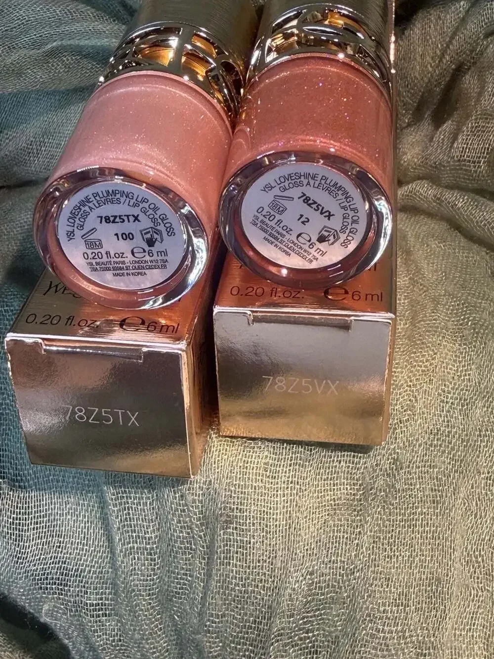 YSL Loveshine Plumping Lip Oil Gloss (Set of 2 Sparkling Dream, Honey Moon) Limi
